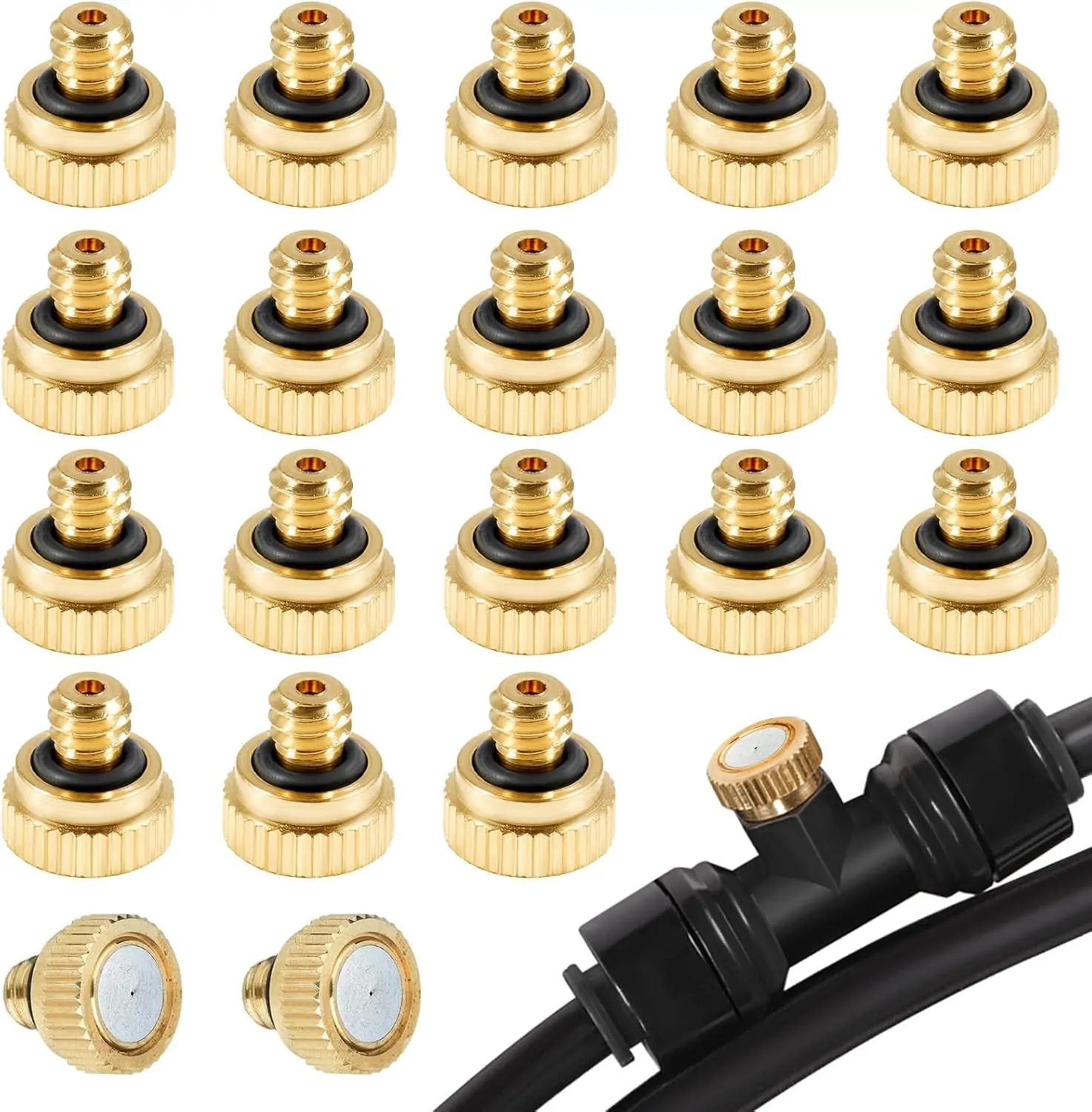 KUWAN Brass Misting Nozzles for Garden