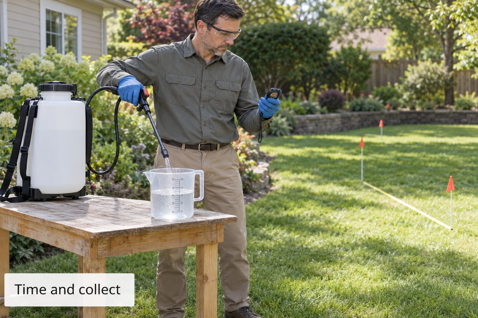 Calibrate backpack garden sprayer Before Testing Coverage on Your Plants