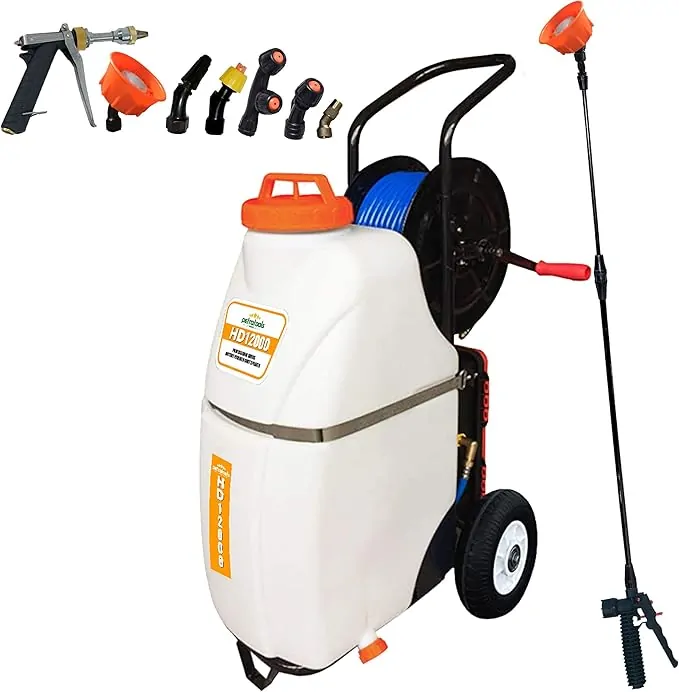 PetraTools Battery Powered 12 Gallon Cart Sprayer