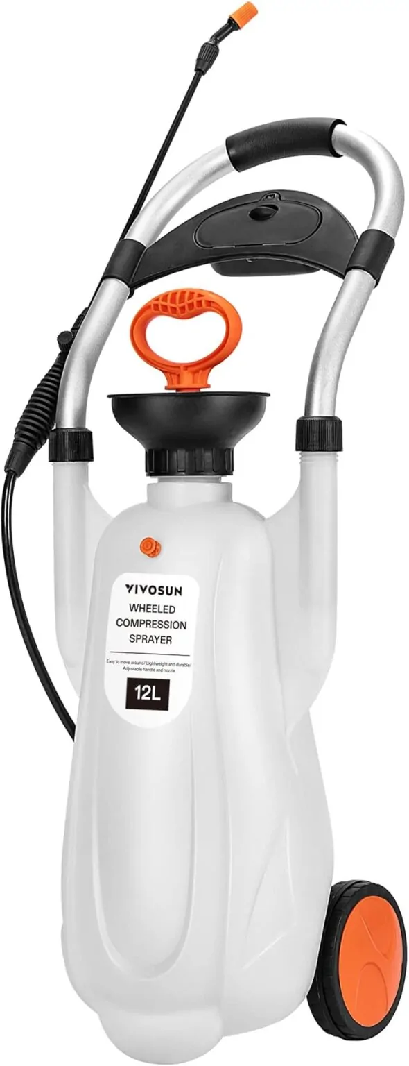 VIVOSUN 3.2 Gallon Lawn and Garden Sprayer On Wheels