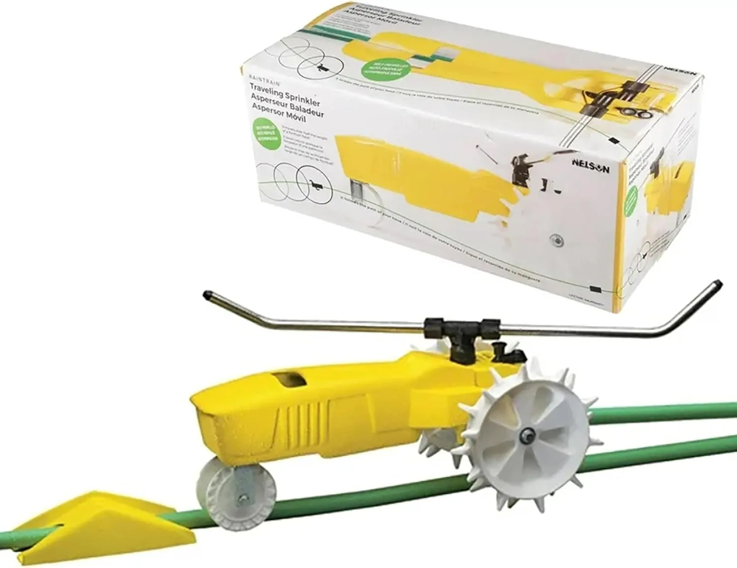 Nelson Rain Train Lawn Traveling Water Sprinkler
