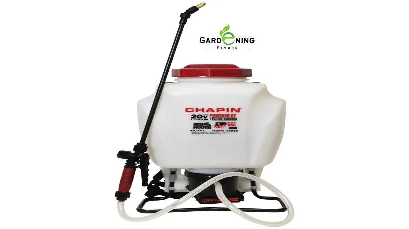 Chapin International 63985 20V Wide Mouth Battery Backpack Sprayer, Powered by Black & Decker, 4 gal, Translucent White